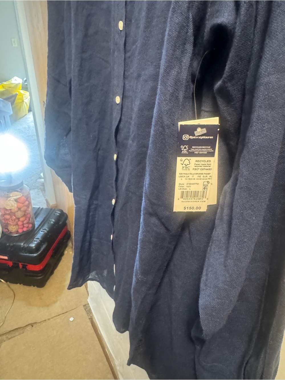 Polo by Ralph Lauren Navy Dress with Yellow Logo - Picture 8 of 8